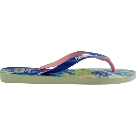 Havaianas Blue Multicolor Wode Strap Flip Flops Womens 39/40 or 9- 10 New - Picture 4 of 8